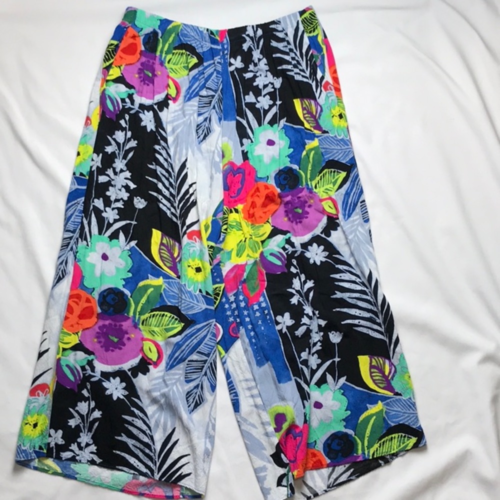 Vintage Jams World Stretch Waist Leisure Bottoms. Tropical Love. Size XL